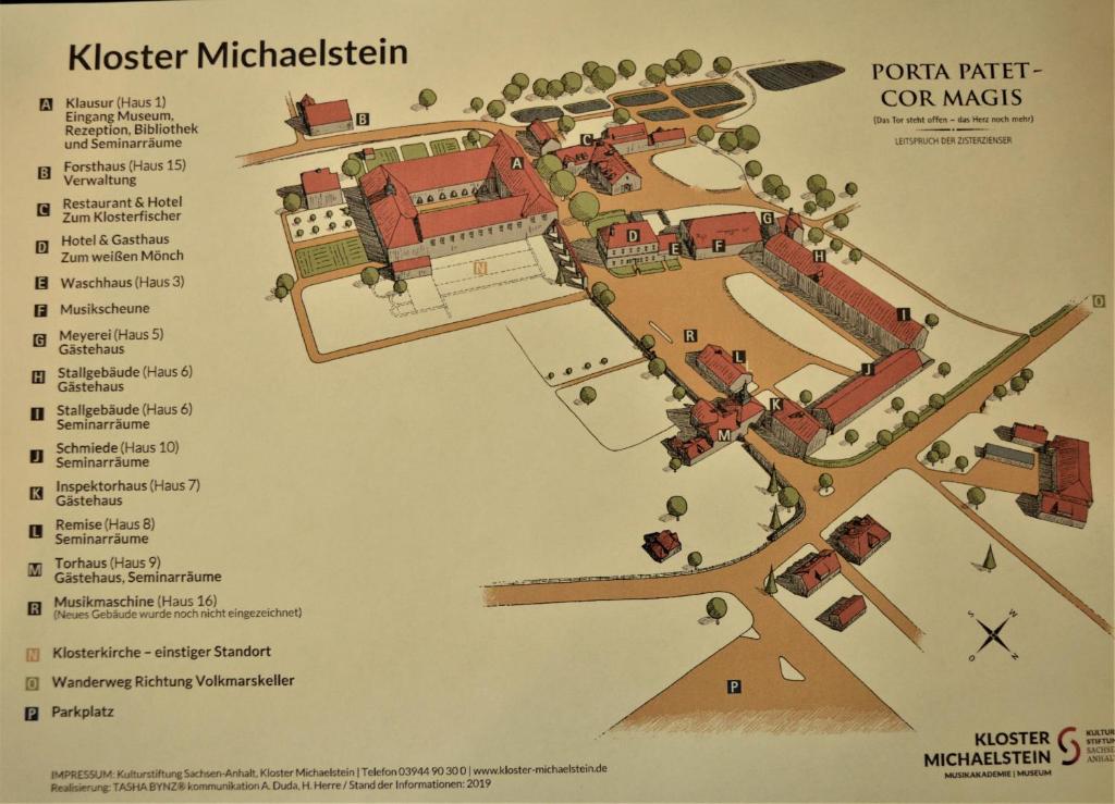 a map of the kushner mittel battlefield at Hotel Gasthaus Weisser Mönch in Blankenburg