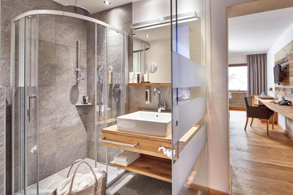Koupelna v ubytování der grüne Baum Mountain Boutique Hotel