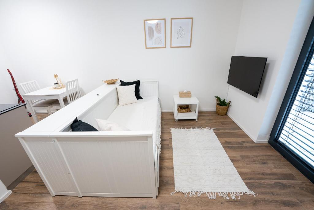 TV a/nebo společenská místnost v ubytování Apartmány Gemini