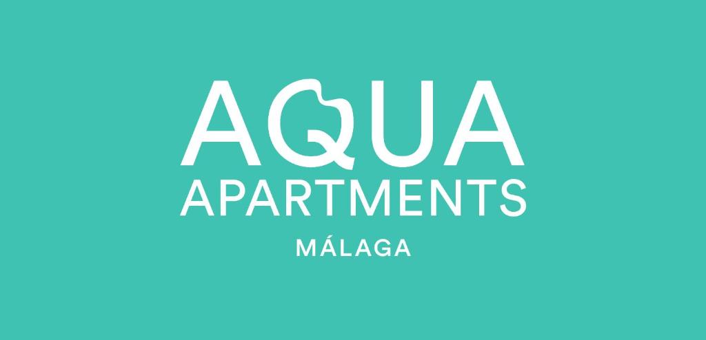 ein Logo für akua Erlebnisse mit Malaya in der Unterkunft Aqua Apartments Málaga in Málaga