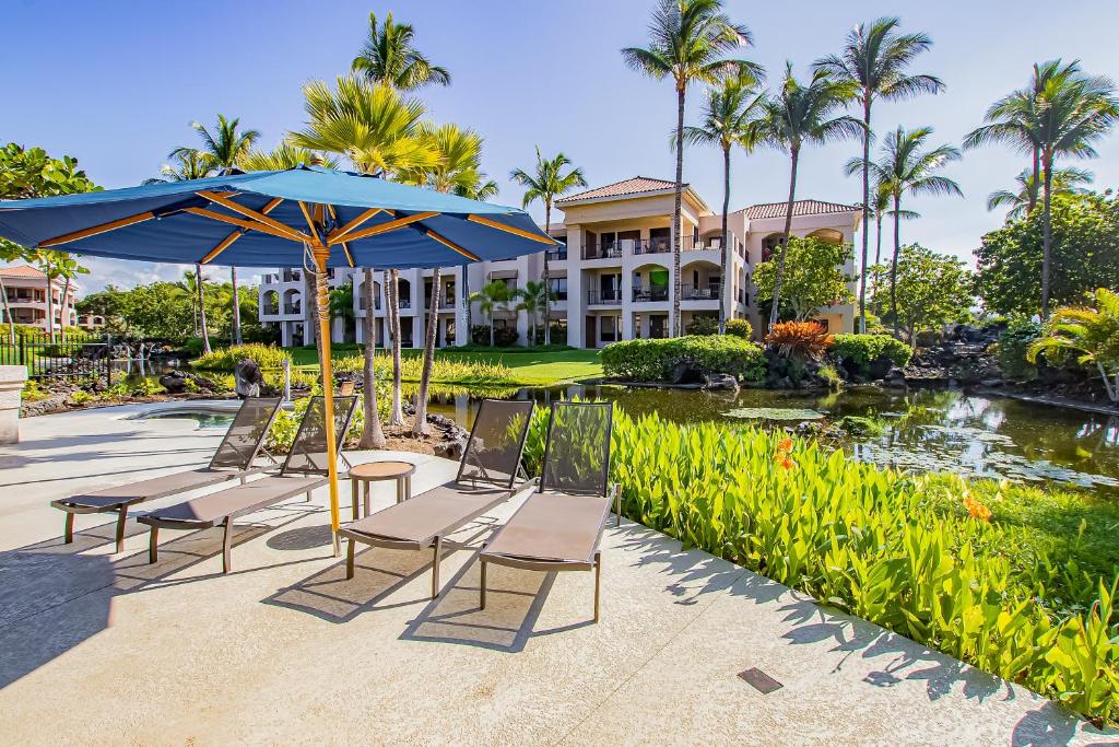 Zahrada ubytování Shores at Waikoloa #108