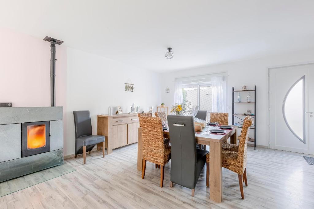 Posedenie v ubytovaní Le Gîte des 5 étangs