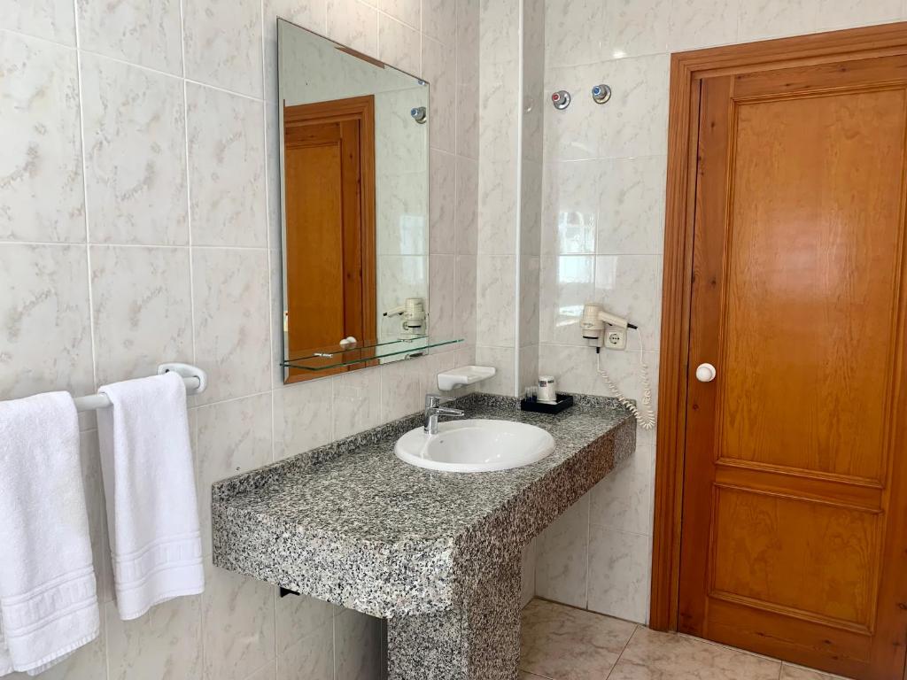 Koupelna v ubytování Hospedium Hotel Continental