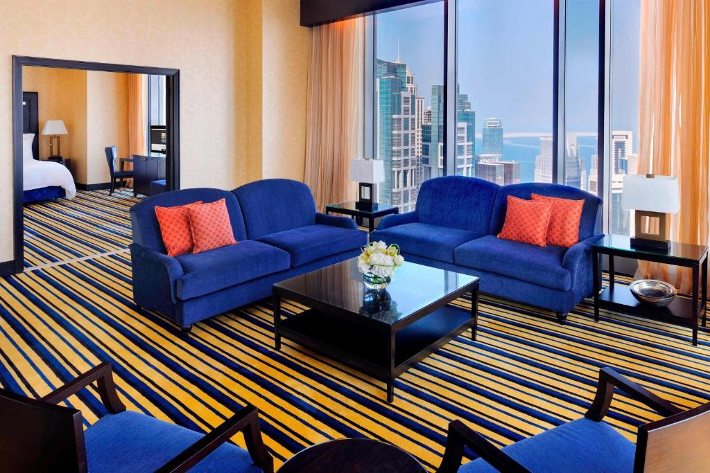 Posezení v ubytování Marriott Marquis City Center Doha Hotel