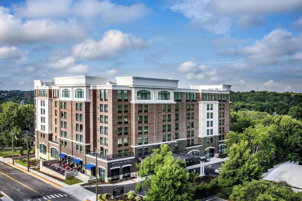 an aerial view of a building with a street at Springhill Suites By Marriott Athens Downtown/University Area in Athens