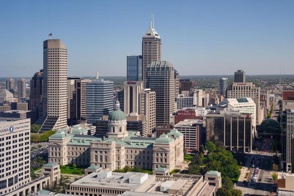 JW Marriott Indianapolis - 两张皇后床的皇后室 -- -- 高楼/行政厅