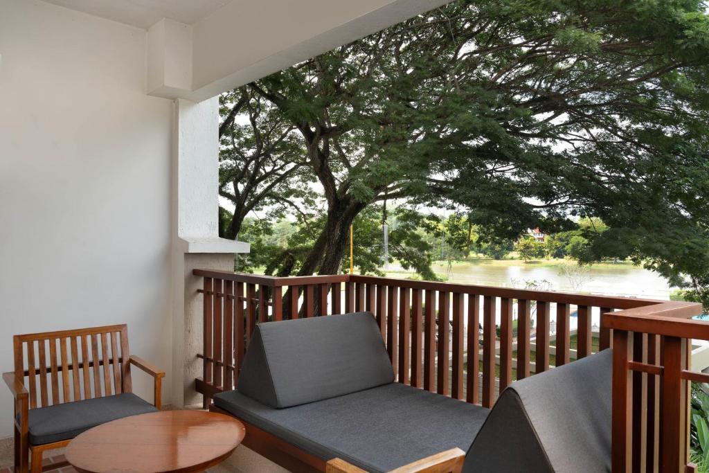 Balkón nebo terasa v ubytování Le Meridien Chiang Rai Resort, Thailand