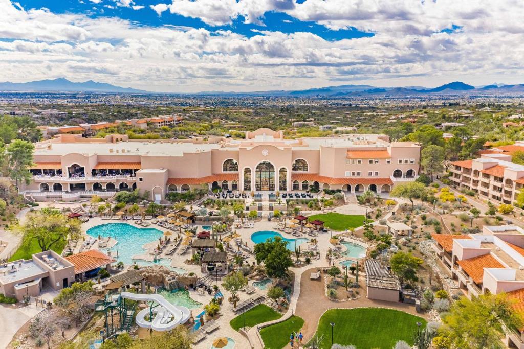 an aerial view of a resort with a swimming pool at The Westin La Paloma Resort & Spa in Tucson