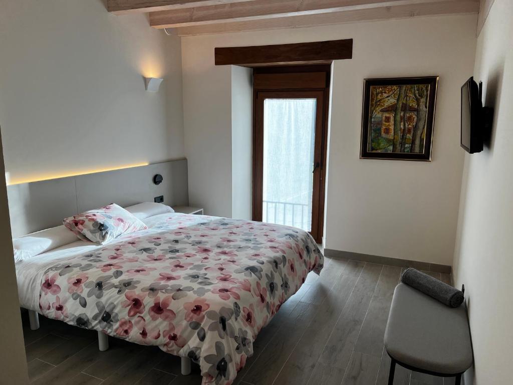 Postel nebo postele na pokoji v ubytování HOTEL RURAL BASQUE IRATI