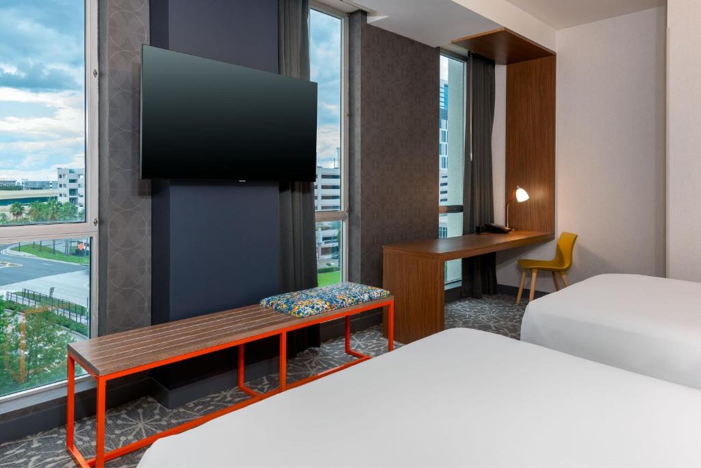 Aloft Orlando Downtown - En L'air, Chambre D'hôtes, 2 Lits Queen