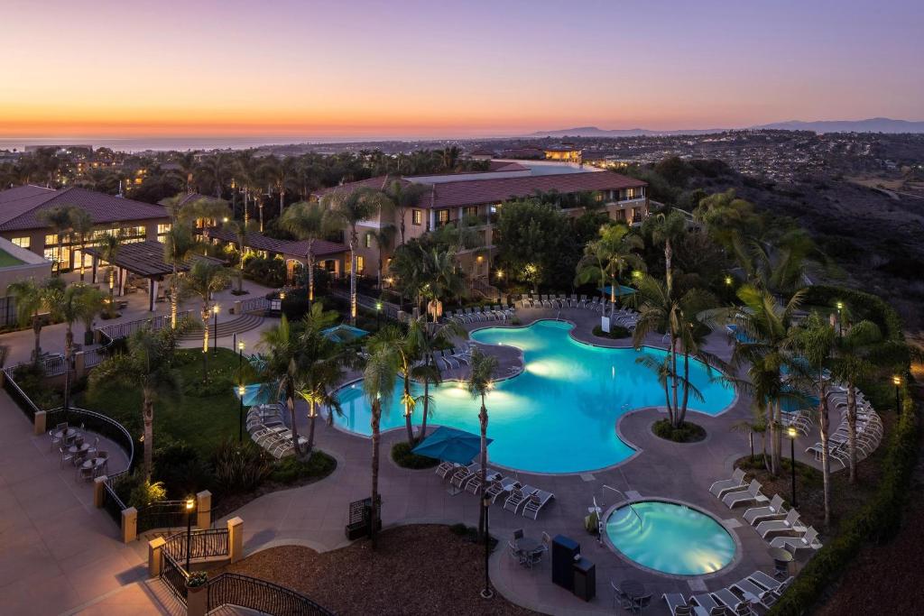 an overhead view of the pool at the resort at The Westin Carlsbad Resort & Spa in Carlsbad