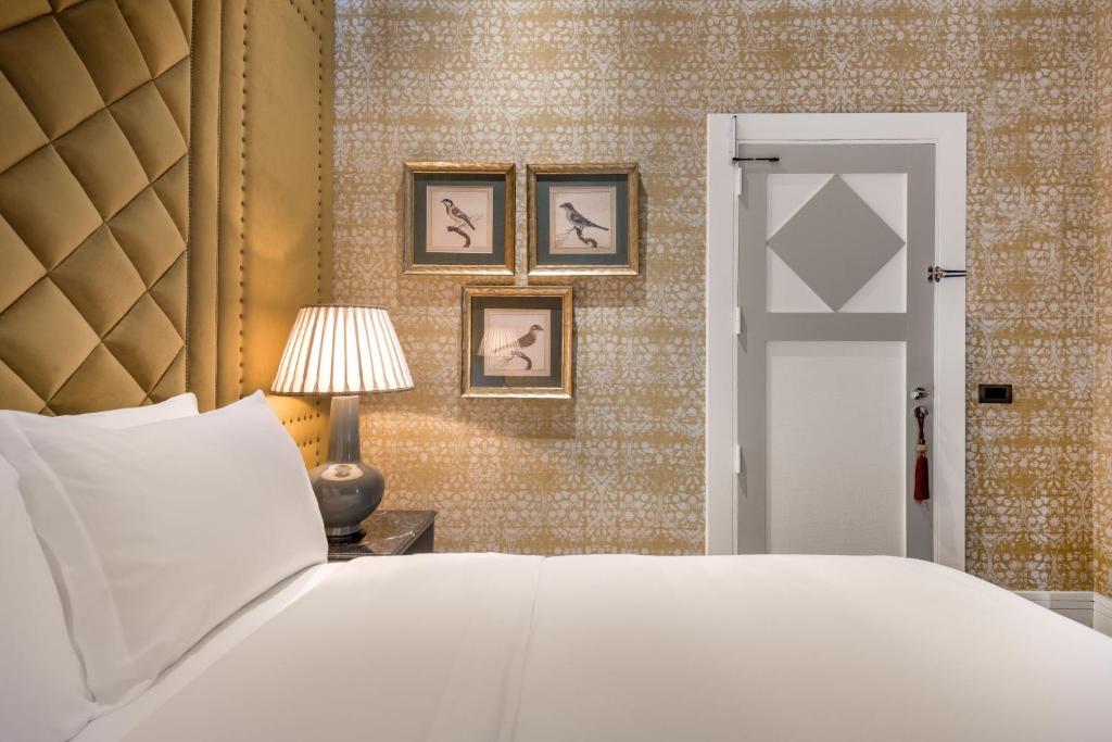 Postel nebo postele na pokoji v ubytování Santo Mauro, a Luxury Collection Hotel, Madrid