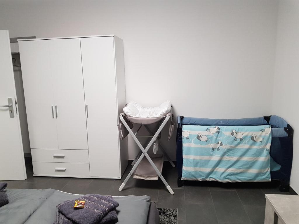 Postel nebo postele na pokoji v ubytování Feriendomizil Bauer