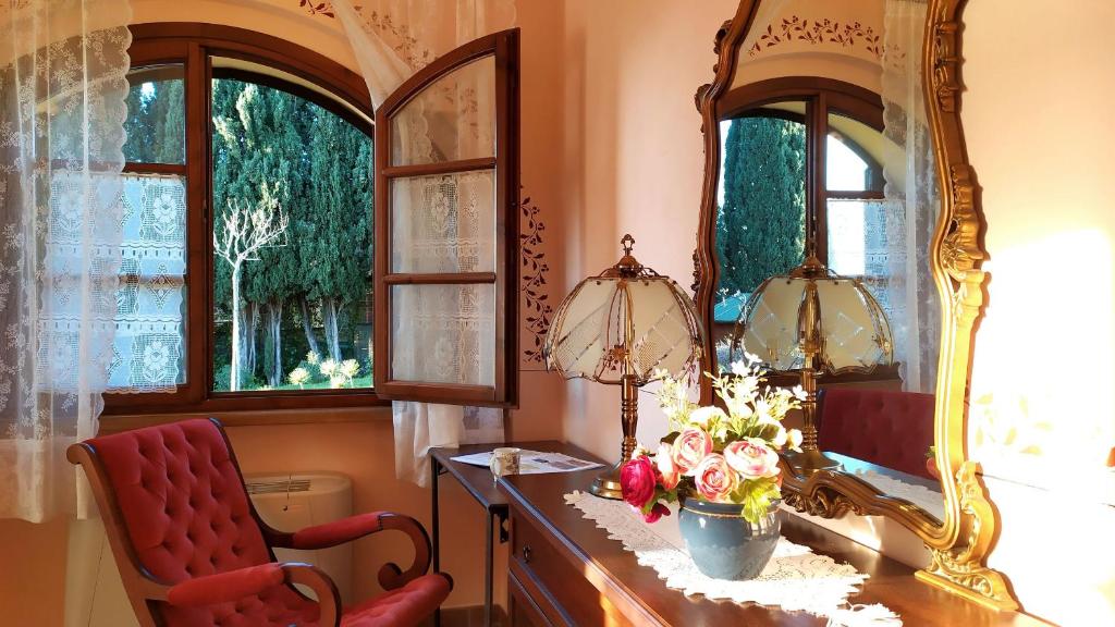 Posezení v ubytování agriturismo macchia al pino