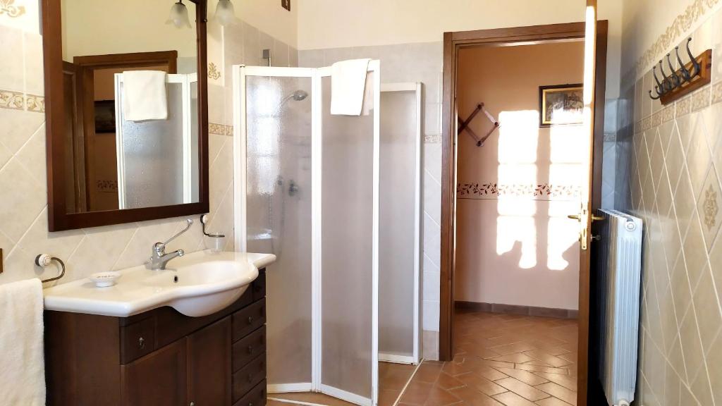 Koupelna v ubytování agriturismo macchia al pino