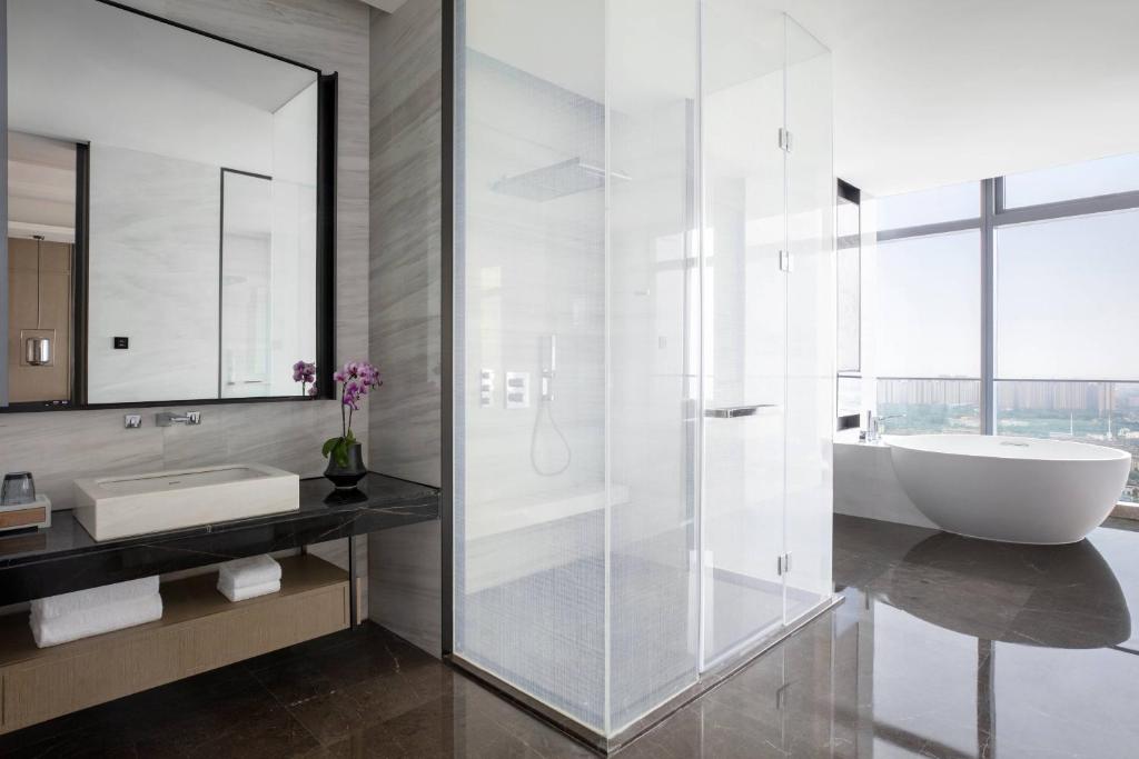 Koupelna v ubytování Zhangjiagang Marriott Hotel
