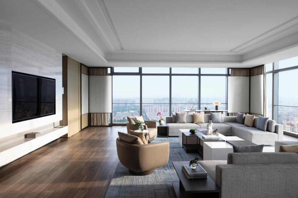 Posezení v ubytování Zhangjiagang Marriott Hotel