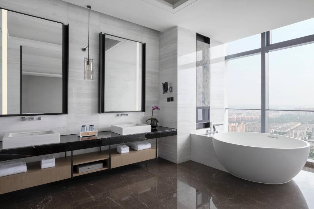 Koupelna v ubytování Zhangjiagang Marriott Hotel