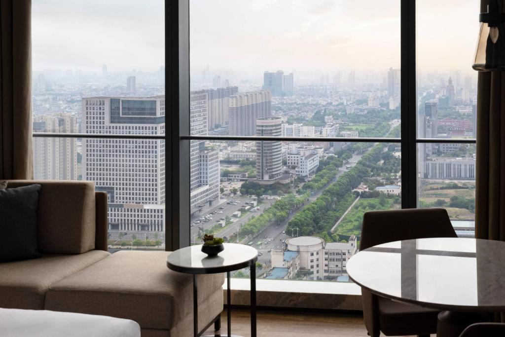 Posezení v ubytování Zhangjiagang Marriott Hotel