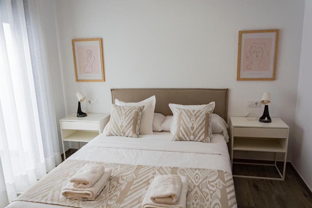 Posteľ alebo postele v izbe v ubytovaní Apartamentos El Mirador de la Janda