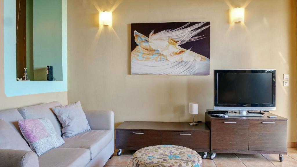 Televízia a/alebo spoločenská miestnosť v ubytovaní Best View Apartment 1.