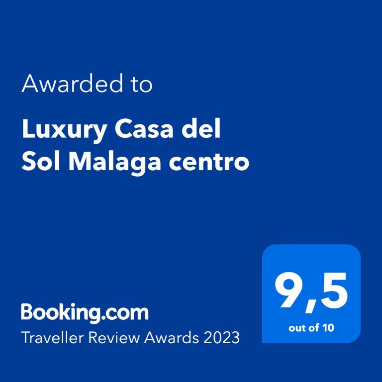 Certifikát, ocenenie alebo iný dokument vystavený v ubytovaní Luxury Casa del Sol Malaga centro
