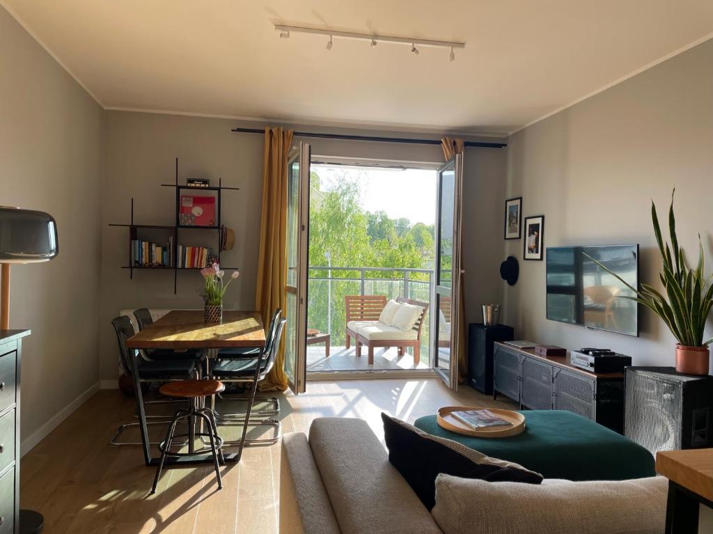 Posedenie v ubytovaní Royal Park Łazienki - Terrace Boutique Apartment