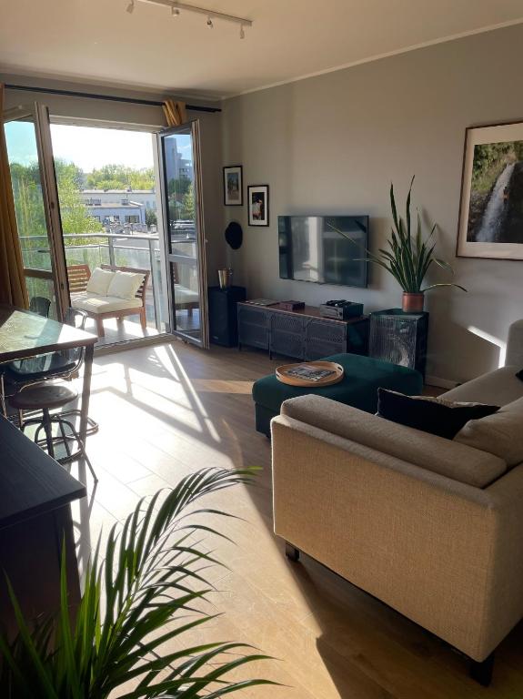 Posedenie v ubytovaní Royal Park Łazienki - Terrace Boutique Apartment