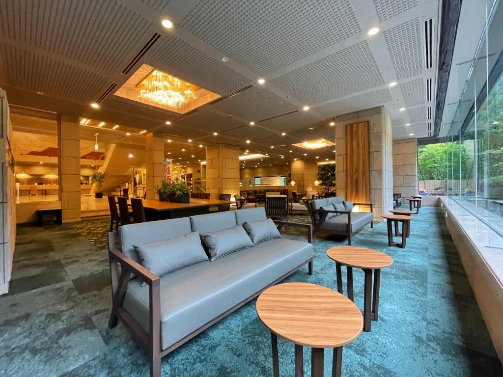 Posezení v ubytování Grandvrio Hotel Unazukionsen
