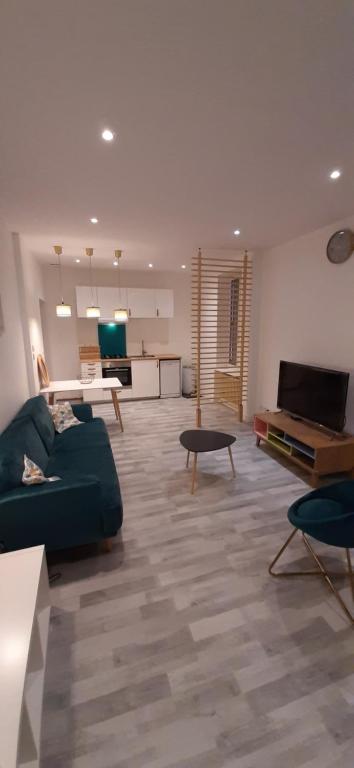 Televízia a/alebo spoločenská miestnosť v ubytovaní Colocation maison - Villeurbanne près de Lyon