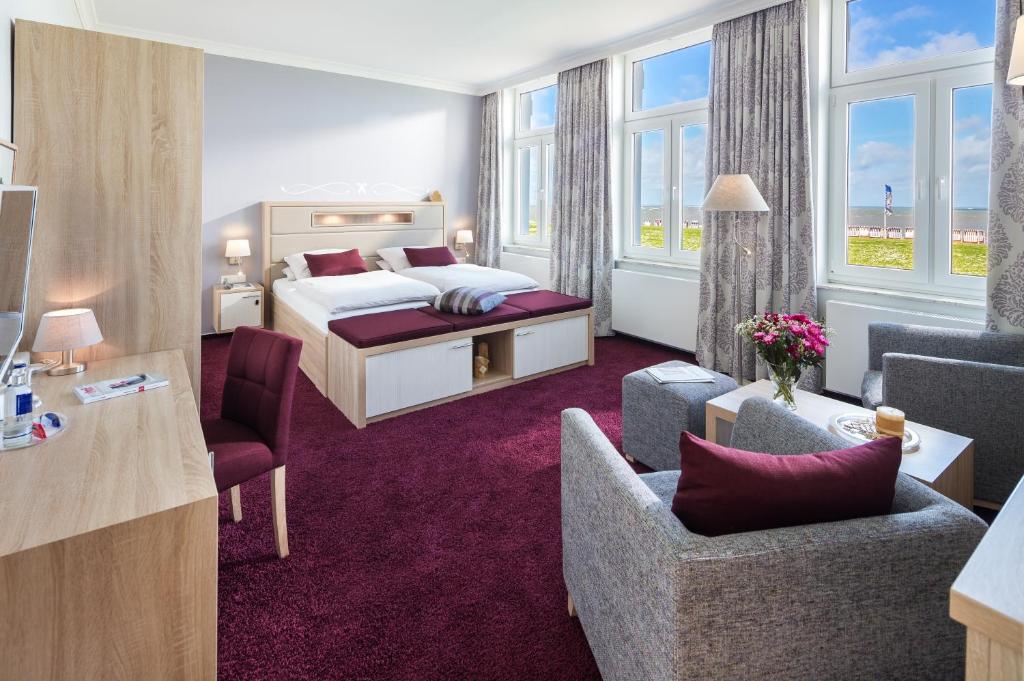 Postel nebo postele na pokoji v ubytování Strandvilla an der Kaiserwiese
