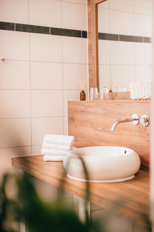 Koupelna v ubytování Hotel Andres