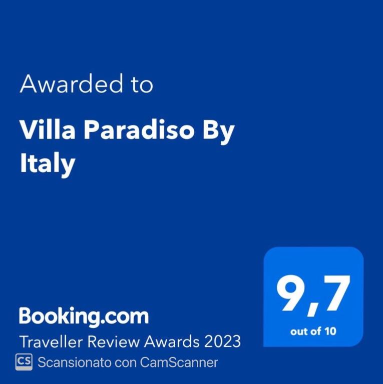 Certifikát, hodnocení, plakát nebo jiný dokument vystavený v ubytování Villa Paradiso By Italy