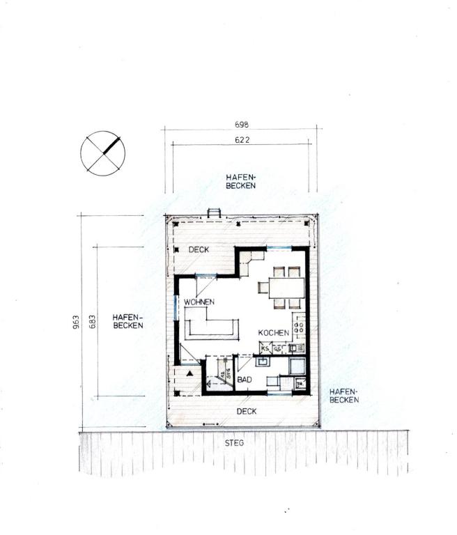 Půdorys ubytování 4 Sterne Dtv Floating House