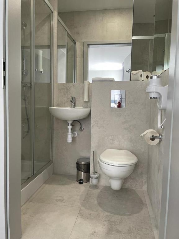 Koupelna v ubytování Hotel Dobosz