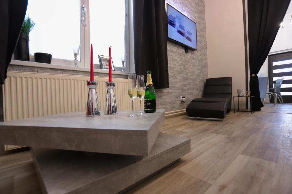 TV a/nebo společenská místnost v ubytování Wellnes apartmán Leqwell