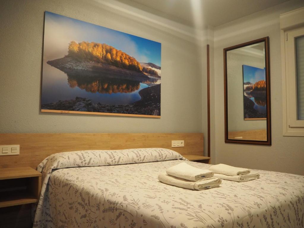 Postel nebo postele na pokoji v ubytování Hostal Acella