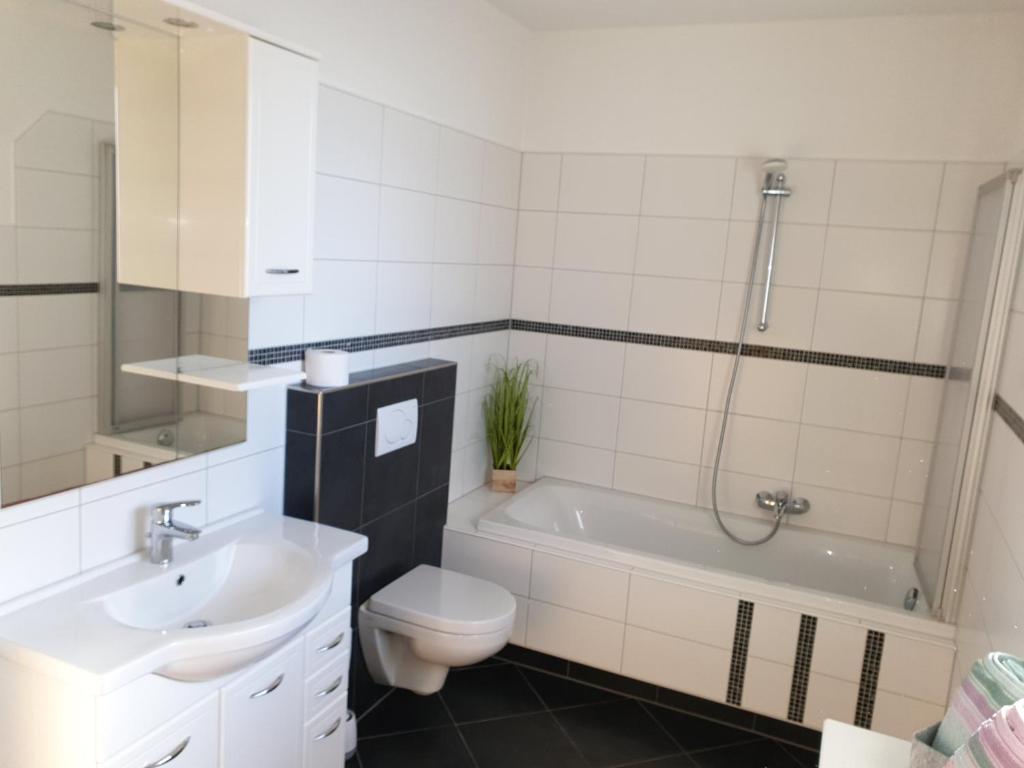 Koupelna v ubytování Ferienwohnung Bergsteiger