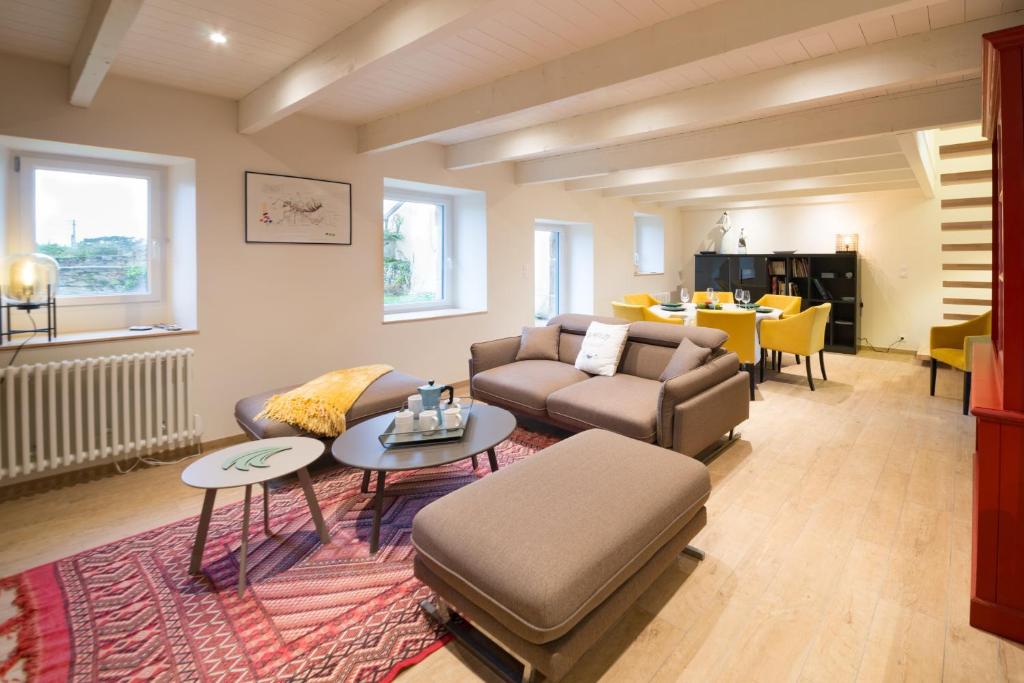 Posezení v ubytování GWEL AR MOR - Jolie maison de charme rénovée proche du port