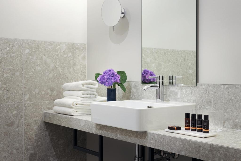 Koupelna v ubytování Classik Hotel Alexander Plaza