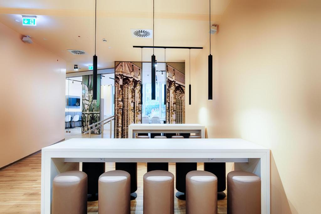 Kuchyň nebo kuchyňský kout v ubytování B&B Hotel Aachen-City