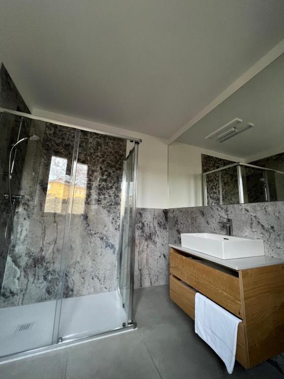 Koupelna v ubytování Hotel Belvedere