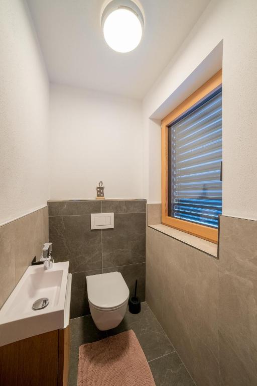 Koupelna v ubytování Apartment Hoflacher