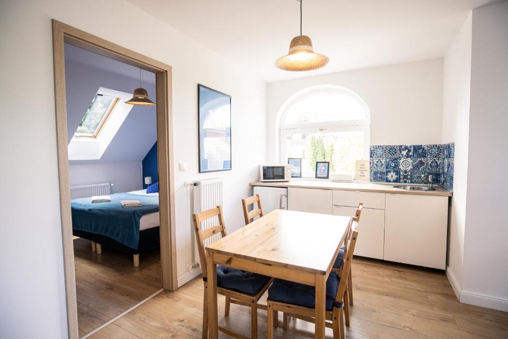 Kuchyň nebo kuchyňský kout v ubytování Manor Apartments, Csopak