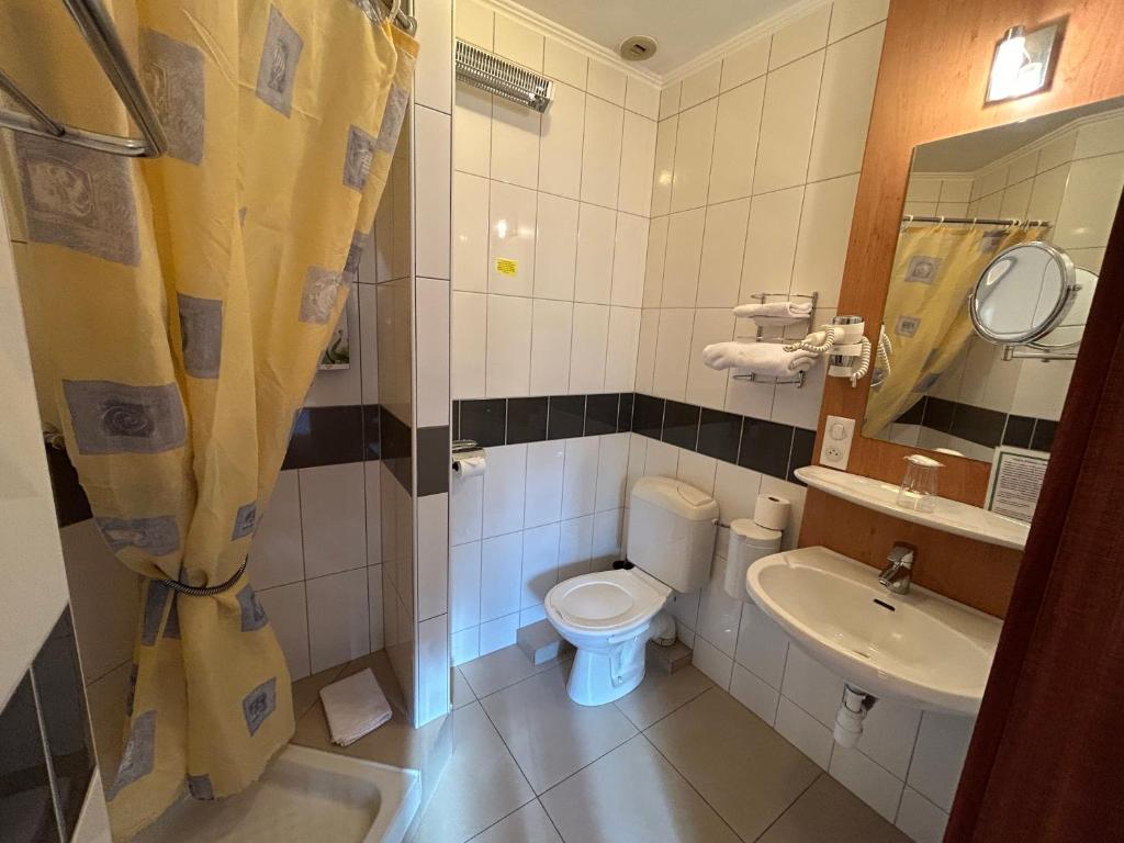 Koupelna v ubytování Auberge Des Mésanges