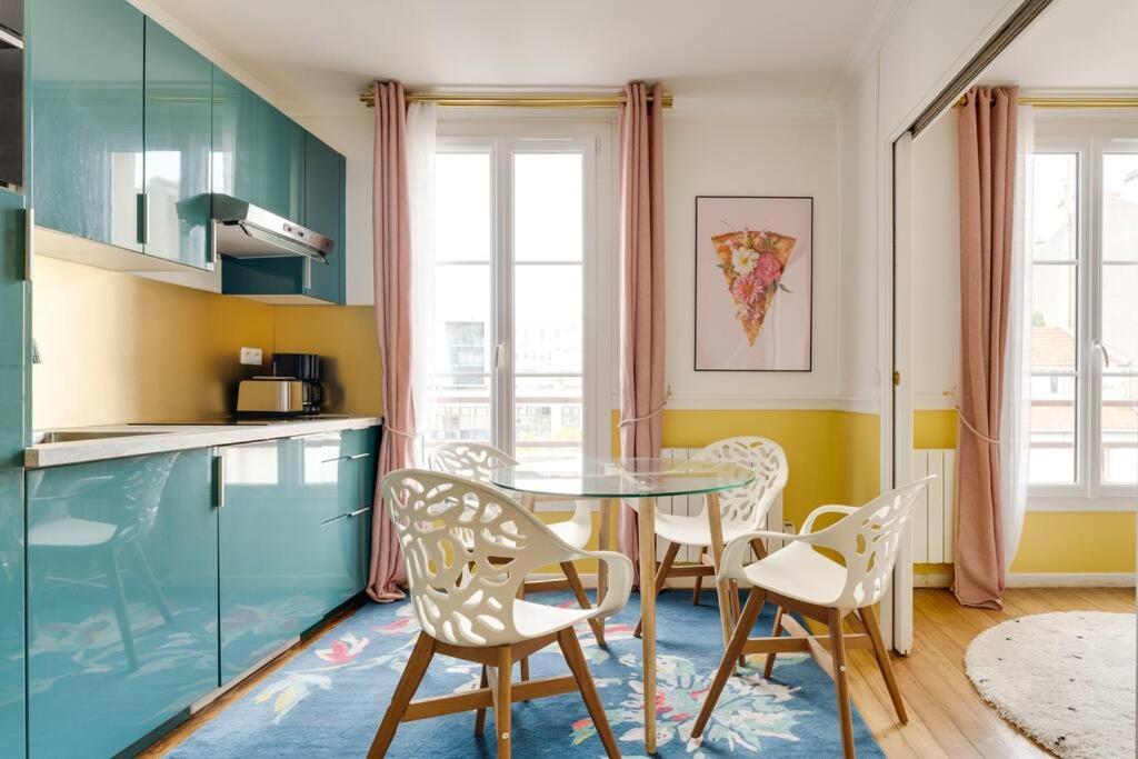 Kuchyňa alebo kuchynka v ubytovaní Duplex Moderne Cosy - Proche Porte d'Italie - Parking