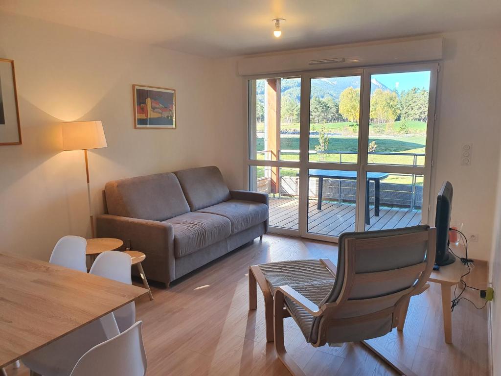 Posezení v ubytování Appartements Barcelonette by PraLoup Vacances