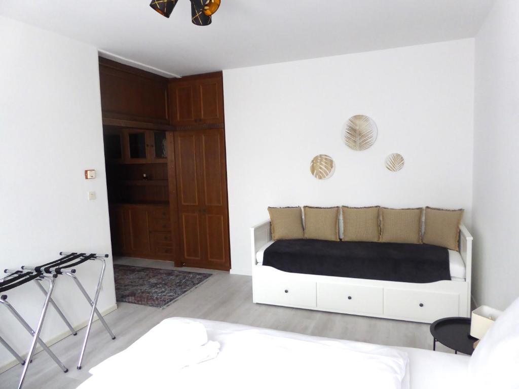 Posteľ alebo postele v izbe v ubytovaní Wohhhlfühl Appartement im Zentrum Graz