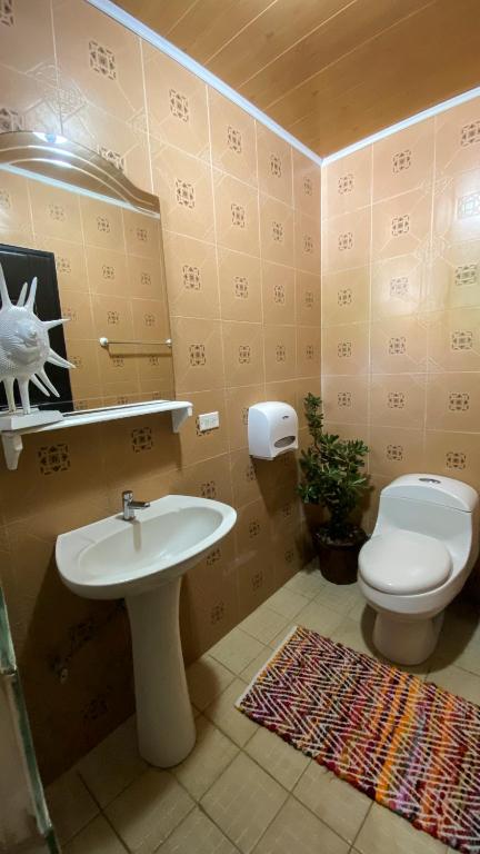 Bilik mandi di Roxy's Bed & Breakfast