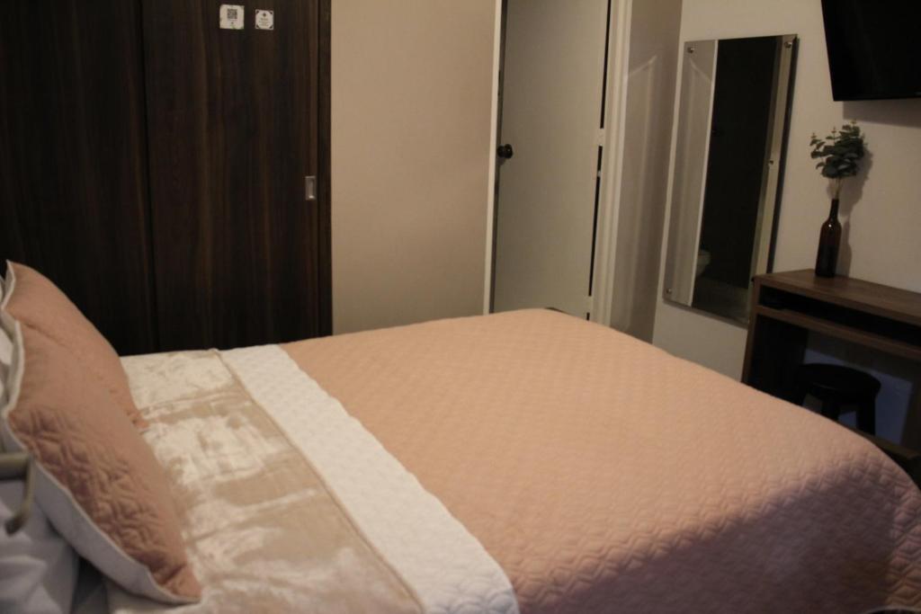 Postel nebo postele na pokoji v ubytování Hotel Plaza El Santuario